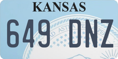 KS license plate 649DNZ