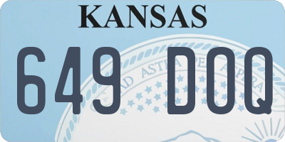 KS license plate 649DOQ