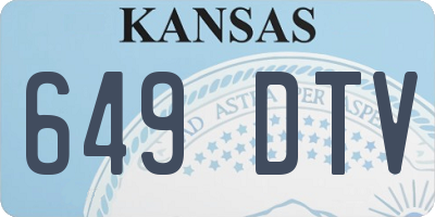 KS license plate 649DTV