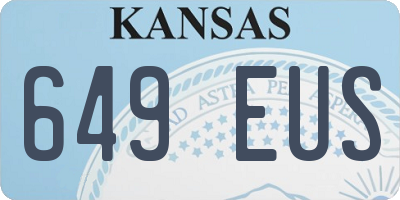 KS license plate 649EUS