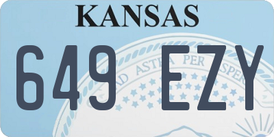 KS license plate 649EZY