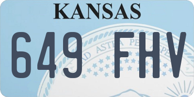 KS license plate 649FHV