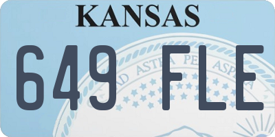 KS license plate 649FLE
