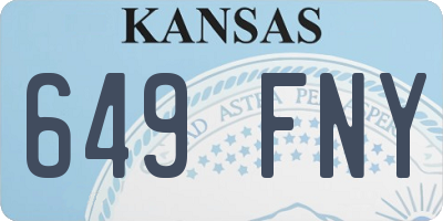 KS license plate 649FNY