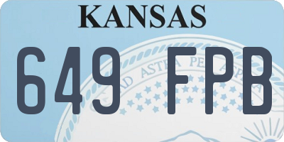KS license plate 649FPB