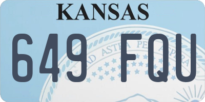 KS license plate 649FQU