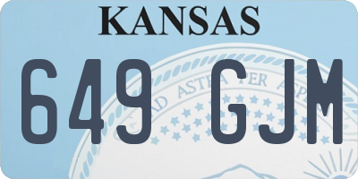 KS license plate 649GJM