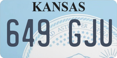 KS license plate 649GJU