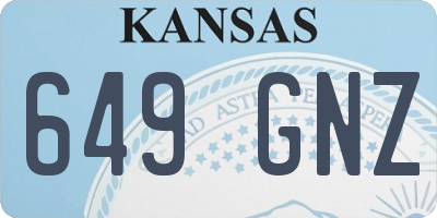 KS license plate 649GNZ