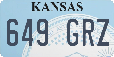 KS license plate 649GRZ