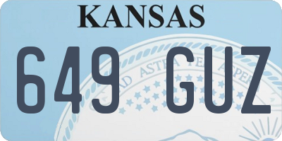 KS license plate 649GUZ