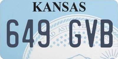 KS license plate 649GVB