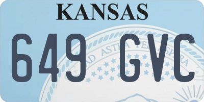 KS license plate 649GVC