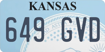 KS license plate 649GVD
