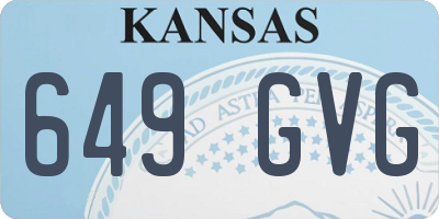 KS license plate 649GVG