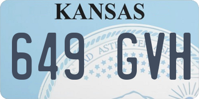 KS license plate 649GVH