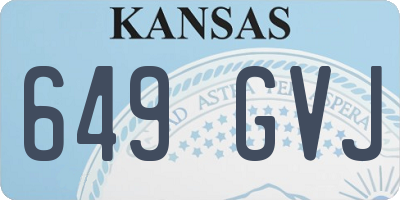 KS license plate 649GVJ