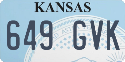 KS license plate 649GVK