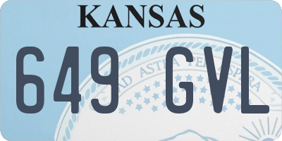 KS license plate 649GVL