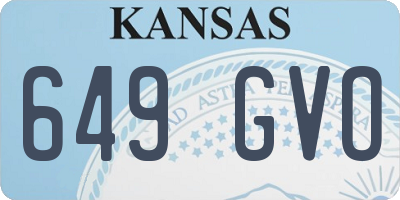 KS license plate 649GVO