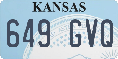 KS license plate 649GVQ