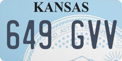 KS license plate 649GVV