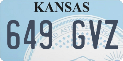 KS license plate 649GVZ