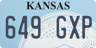 KS license plate 649GXP