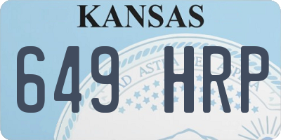 KS license plate 649HRP