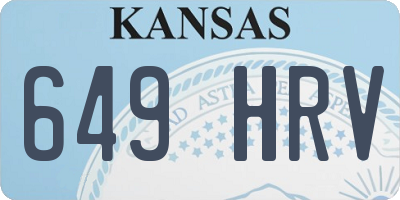 KS license plate 649HRV