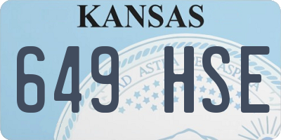 KS license plate 649HSE