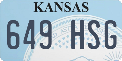 KS license plate 649HSG