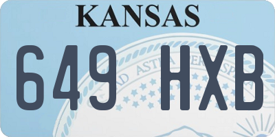 KS license plate 649HXB
