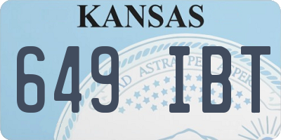 KS license plate 649IBT