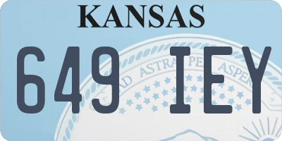 KS license plate 649IEY