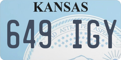 KS license plate 649IGY