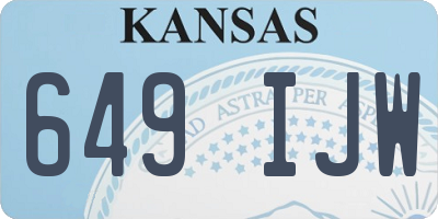 KS license plate 649IJW