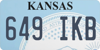KS license plate 649IKB