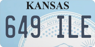KS license plate 649ILE