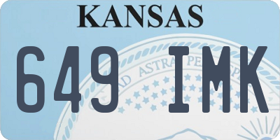 KS license plate 649IMK
