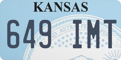 KS license plate 649IMT