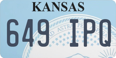 KS license plate 649IPQ
