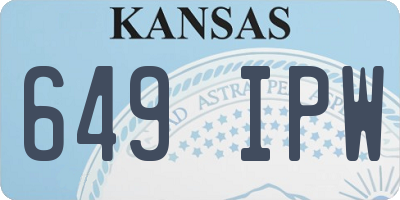 KS license plate 649IPW