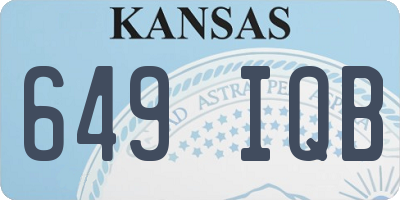 KS license plate 649IQB
