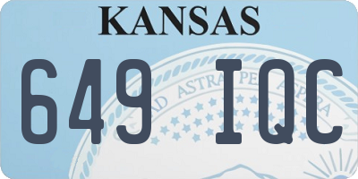 KS license plate 649IQC