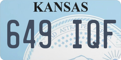 KS license plate 649IQF