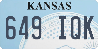 KS license plate 649IQK