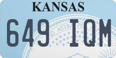 KS license plate 649IQM