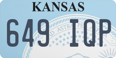 KS license plate 649IQP