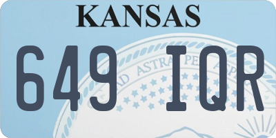 KS license plate 649IQR
